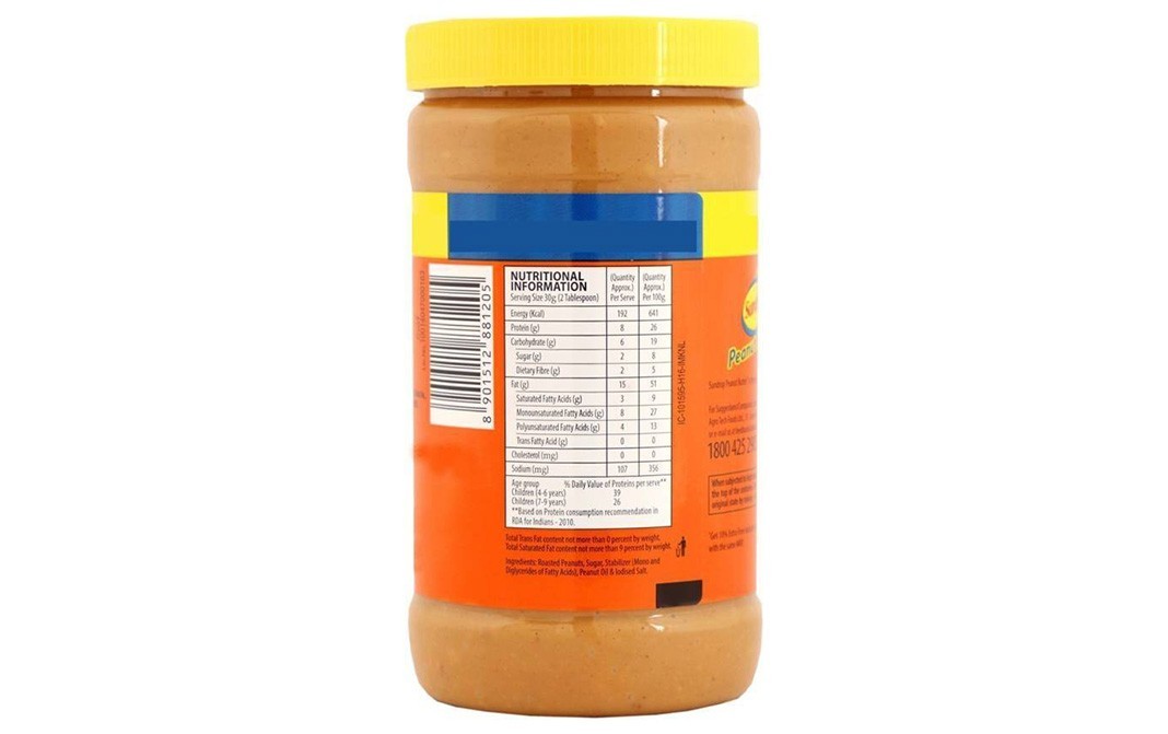 Sundrop Peanut Butter Regular Crunchy   Plastic Jar  462 grams